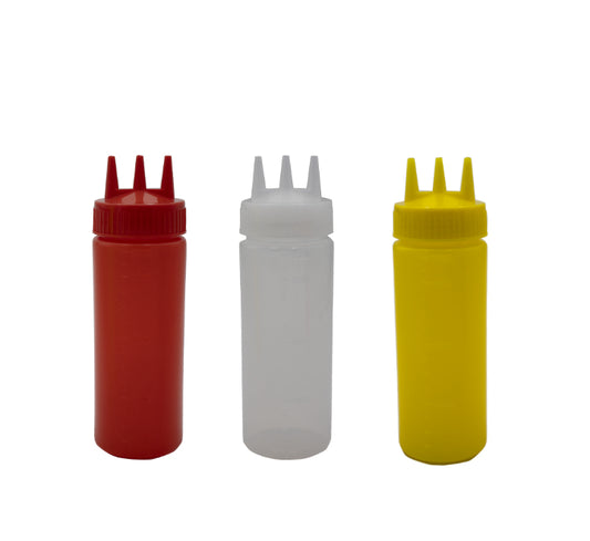 Round Sauce Bottles 3pack - 350ml