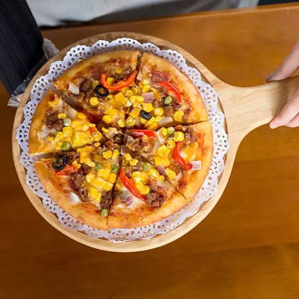 Round Wooden Pizza Board 43x30cm