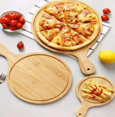 Round Wooden Pizza Plate 35x45cm