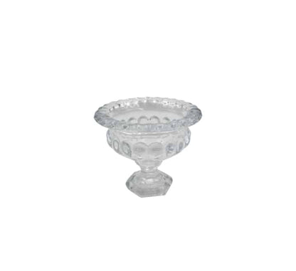 Round Glass Vase - Beaded Design