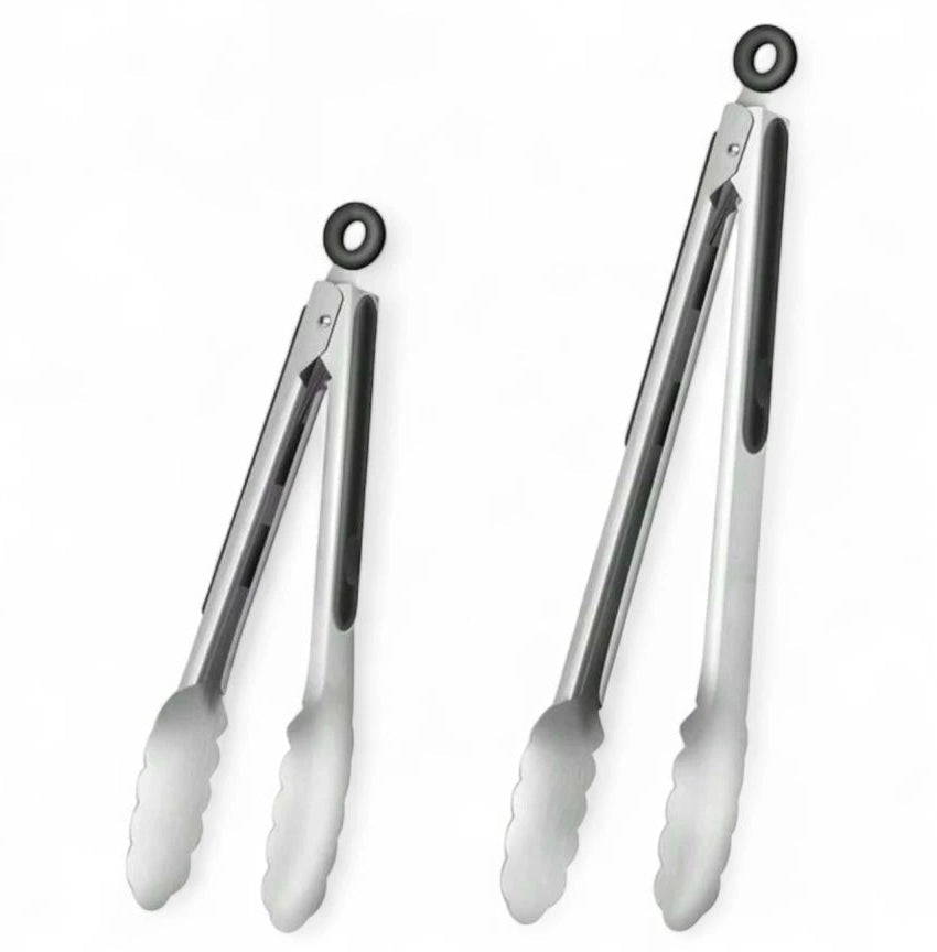 Saviola 2-Piece Long Handle Silicone Braai Tongs Set