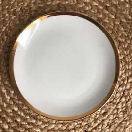 Side Plate with Gold Rim 19cm