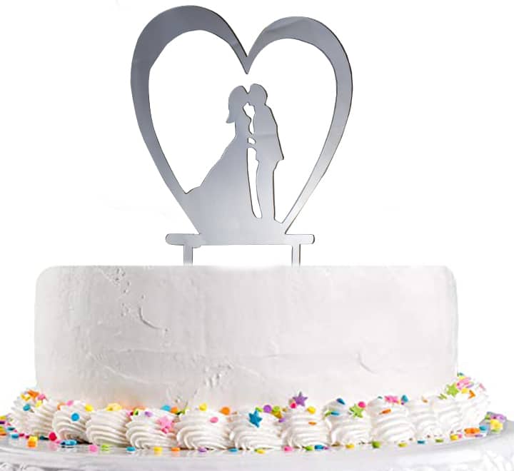 Silver Cake Topper