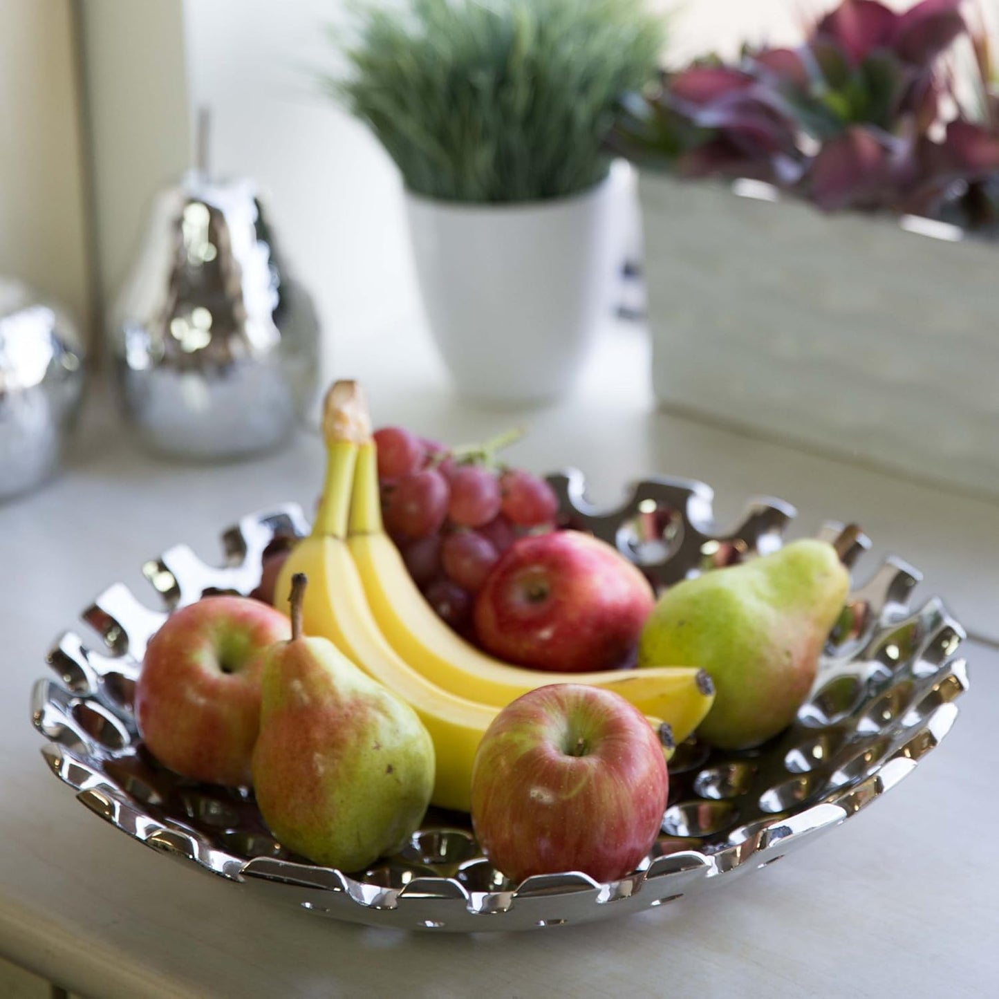 Silver Ceramic Tray