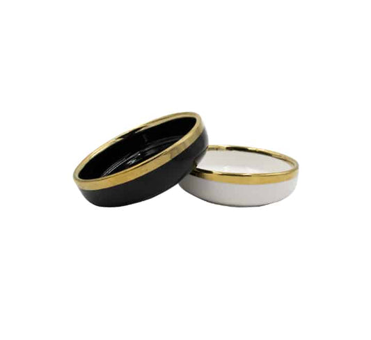Small Ceramic Bowl with Gold Rim 3.75″