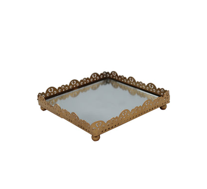 Small Square Mirror Tray 13cm