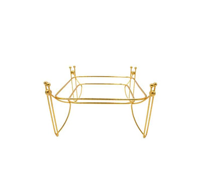 Snack Serving Platter on Gold Stand