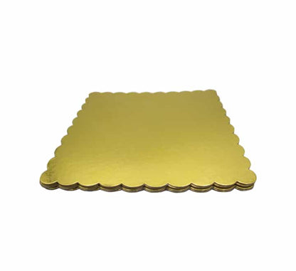 Square Cake Board Gold 4pc - 25cm