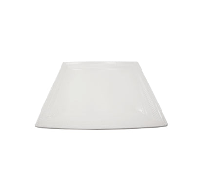 Square Dinner Plate with Pattern Rim 27cm