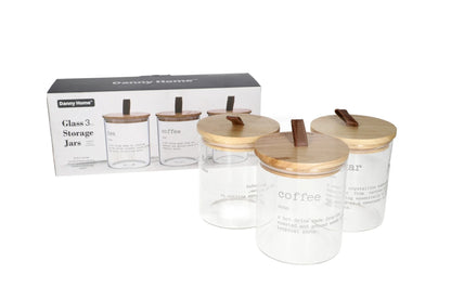 Sugar Glass Canister Set Of 3