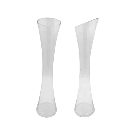 Tall Slanted Glass Vase 58cm