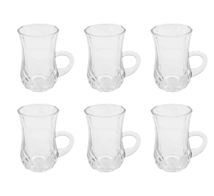 Turkish Glass Coffee Cups 6 Piece