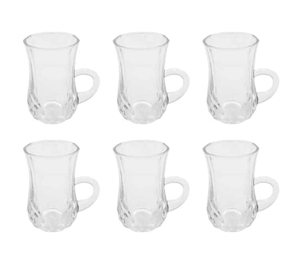 Turkish Glass Coffee Cups 6 Piece