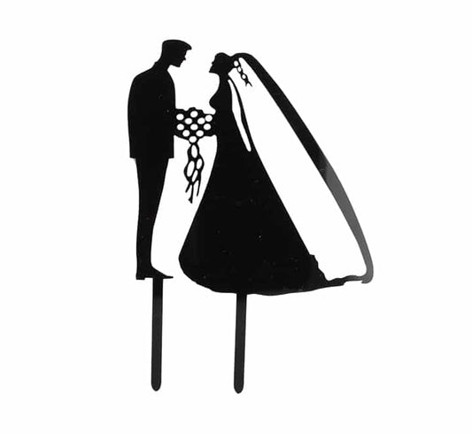 Wedding Cake Topper - Black