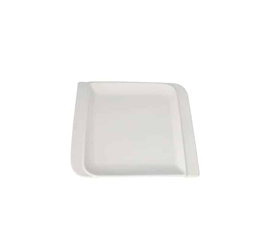White Square Ceramic Side Plate - 20cm