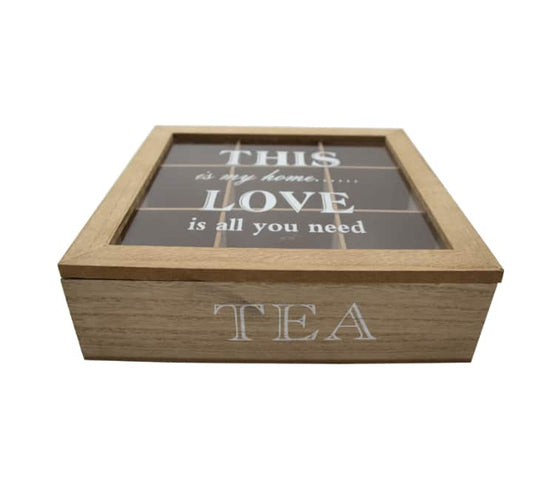 Wooden Tea Box - Printed Lid