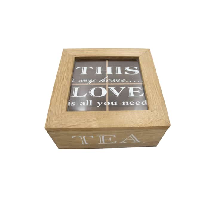 Wooden Tea Box - Printed Lid