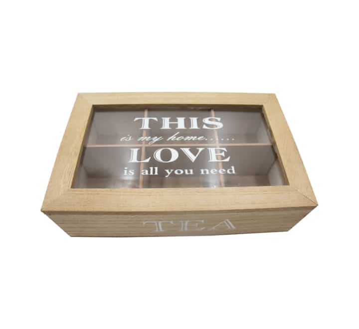 Wooden Tea Box - Printed Lid