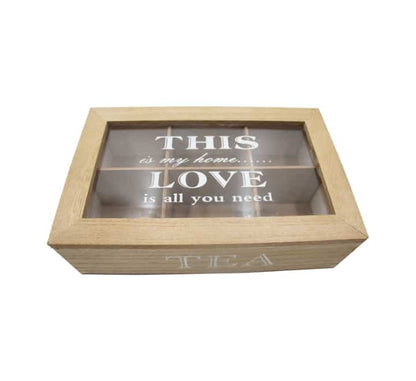 Wooden Tea Box - Printed Lid