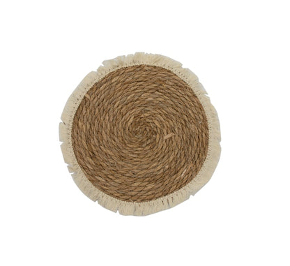Woven Placemat with Fringe Trim 33cm