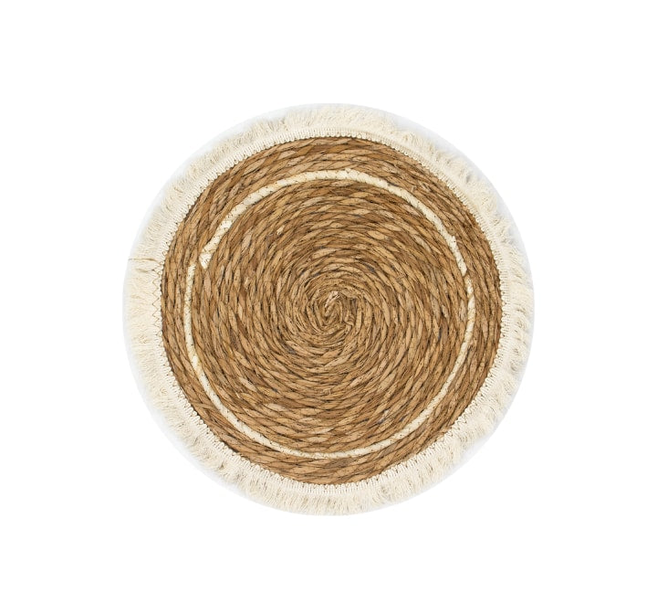 Woven Placemat with Fringe Trim 35cm
