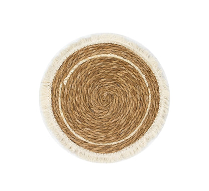 Woven Placemat with Fringe Trim 35cm